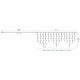 Белая уличная LED гирлянда Delux EN ICICLE 75LED (90012957) 2x0,7м 18 мигающих диодов IP44 (синий свет)