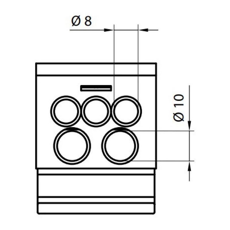 Распределительный блок ETI 001102426 EDBM-8/N (192А 1x4-70; 2x4-35; 3x2.5-25)