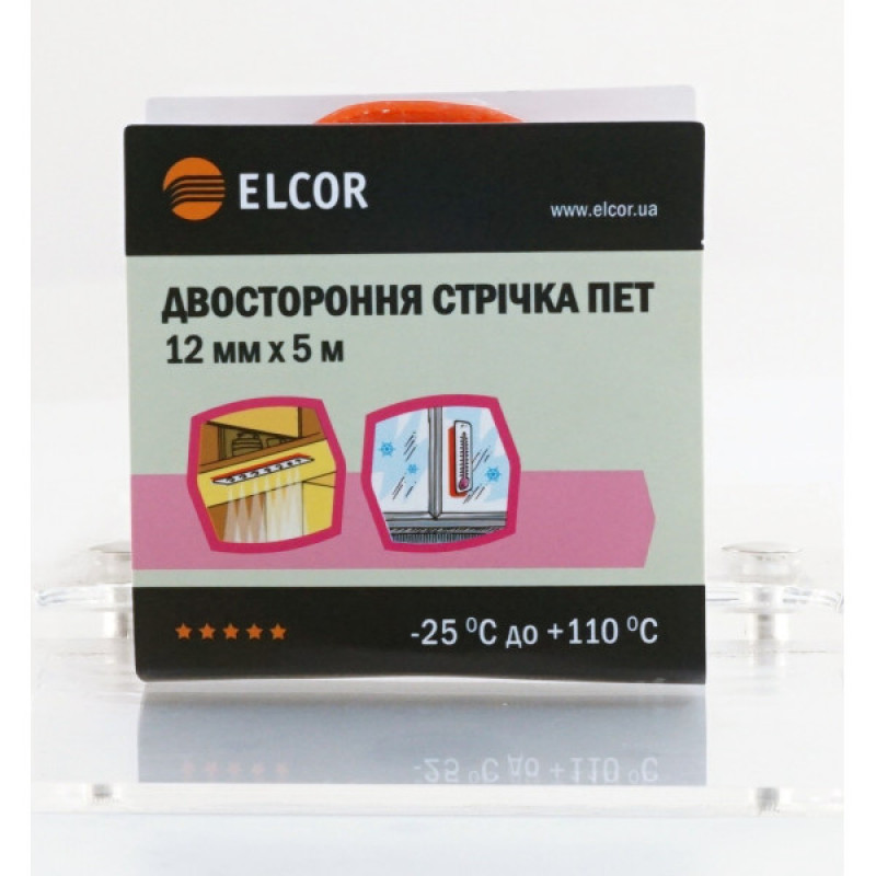 Двостороння стрічка Elcor 40206768 TRPET1205 12мм (5м)