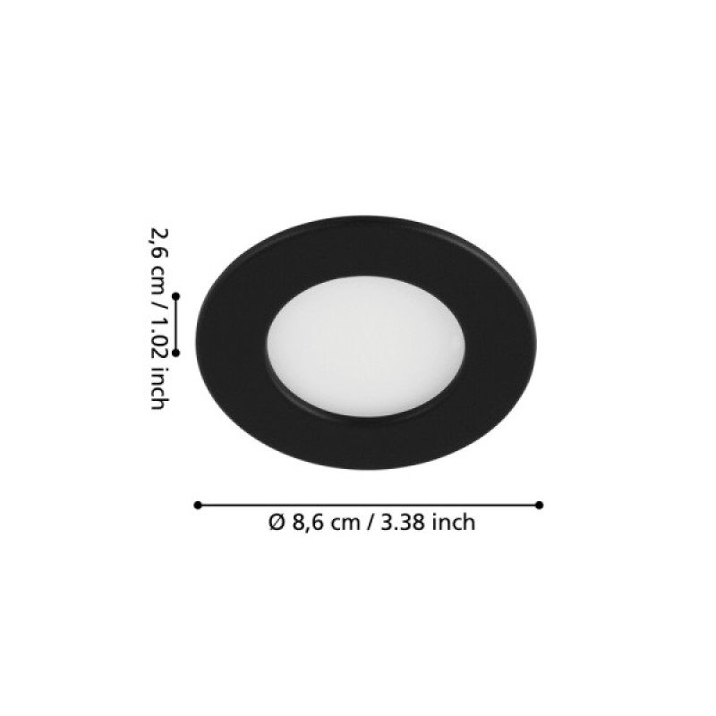 Точечный светильник Eglo 99213 Fueva 5 LED 1x2.7W 4000K 360Lm IP44 черный