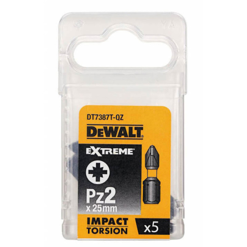 Ударные биты DeWALT Impact torsion extreme Pozidriv PZ2х25мм (5шт)