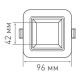 Квадратный светильник Maxus SDL 3-step 9Вт 3000/4100K (1-MAX-01-3-SDL-09-S)