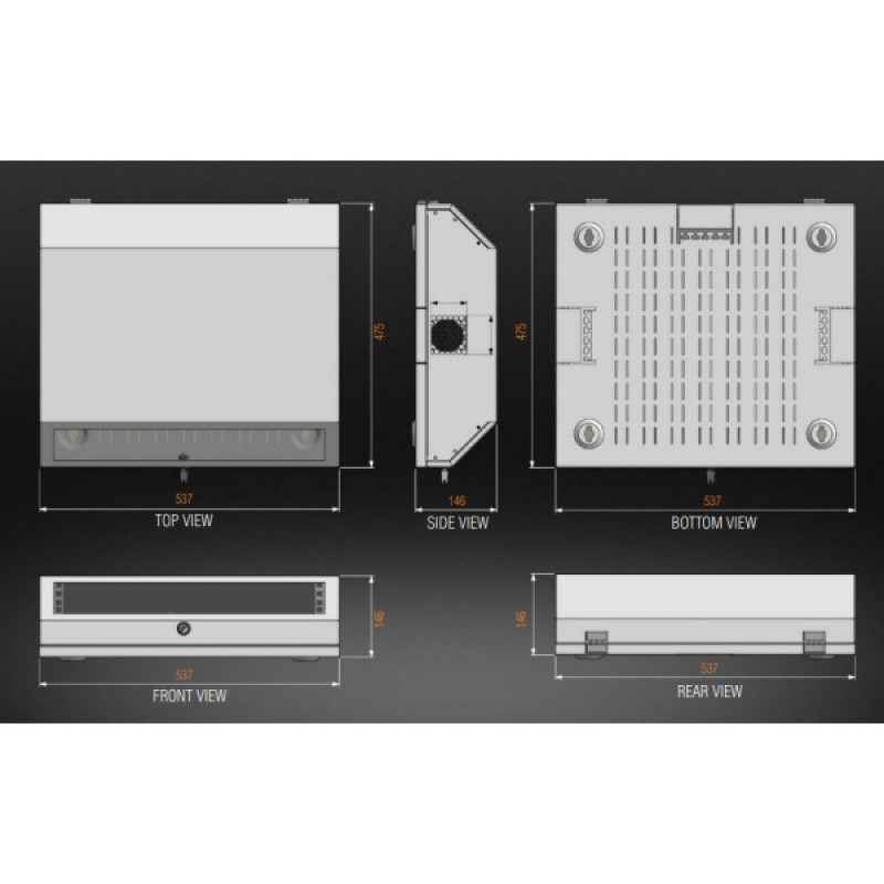 Телекоммуникационный шкаф Mirsan SLIM 19'' 3+5U 537x475 (серый)