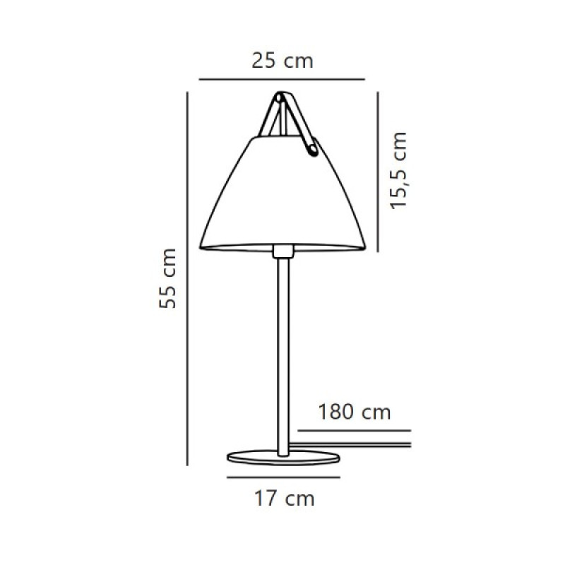 Настільна лампа Nordlux 46205001 Strap E27 1x40W IP20 біла