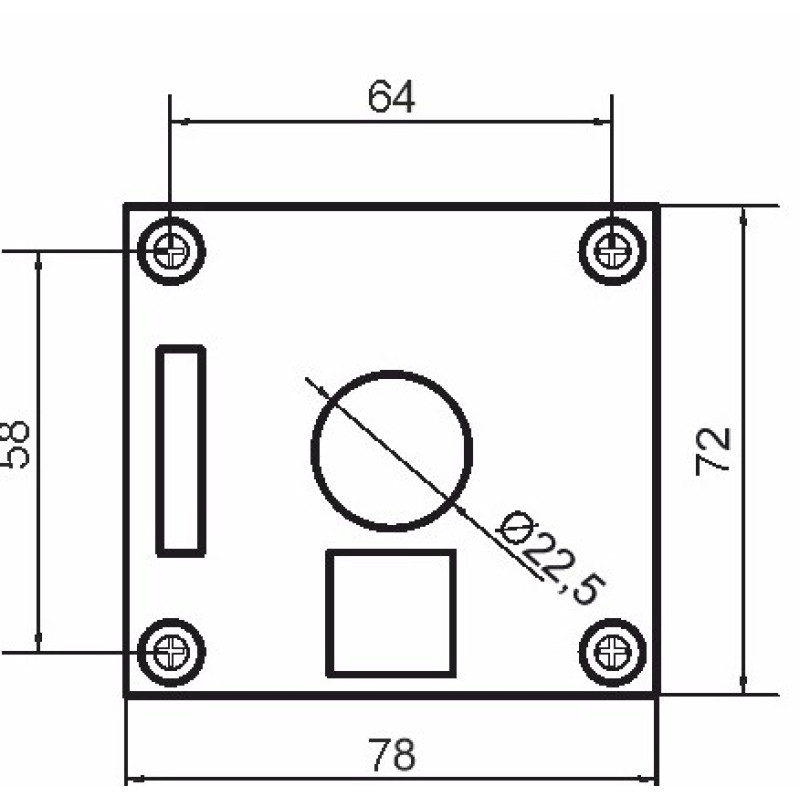 Одномісний пост керування Promfactor FP5-BOX1W7 з перемикачем "0-I та ключем"
