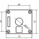 Одномісний пост керування Promfactor FP5-BOX1W7 з перемикачем "0-I та ключем"