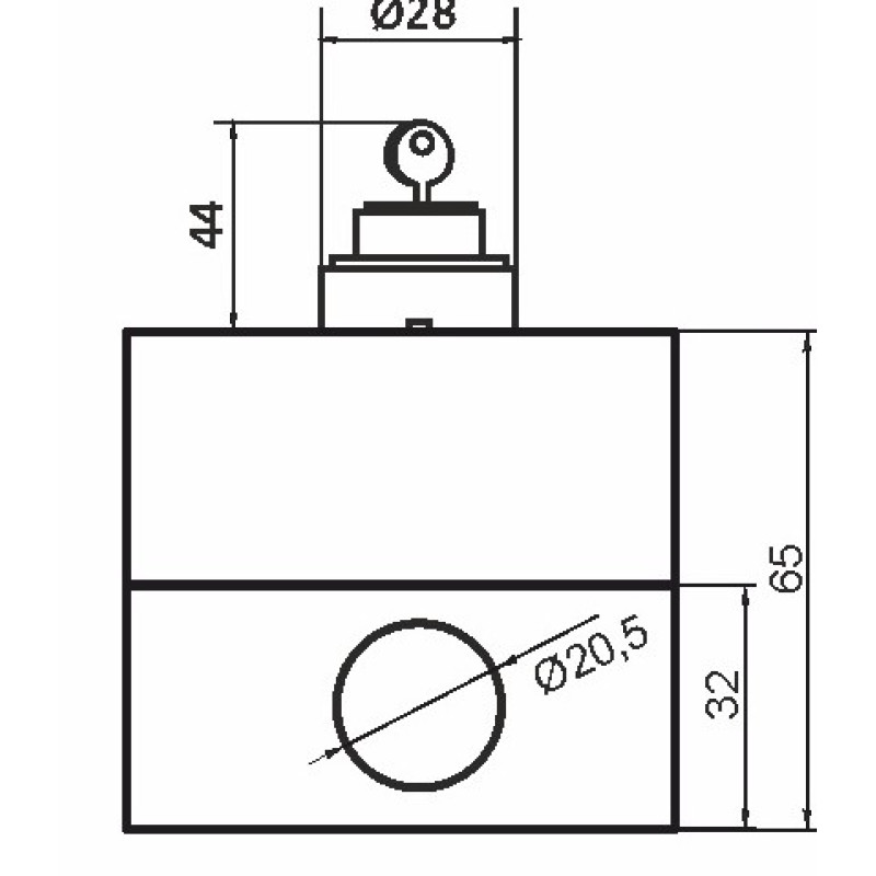 Одномісний пост керування Promfactor FP5-BOX1W7 з перемикачем "0-I та ключем"