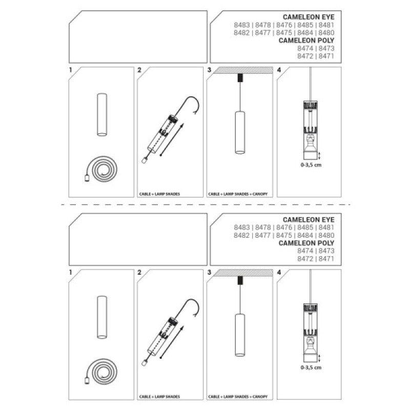 Плафон для Nowodvorski 8481 Cameleon Eye M GU10 Bl