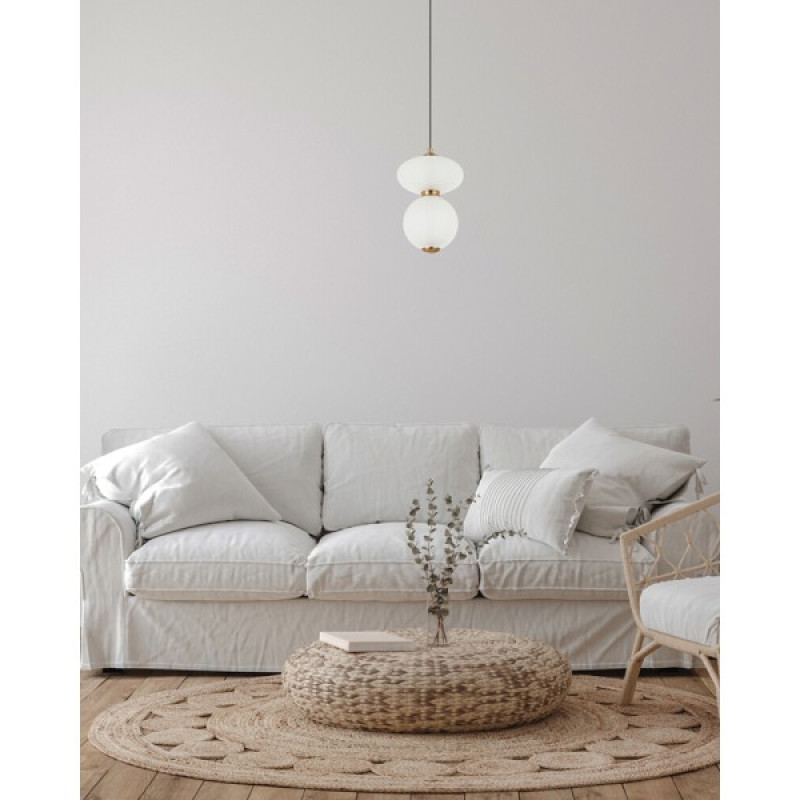 Підвісний світильник, люстра Italux PND-8545-2-AB-WH Nico LED 2x8W 3000K 825Lm IP20 білий