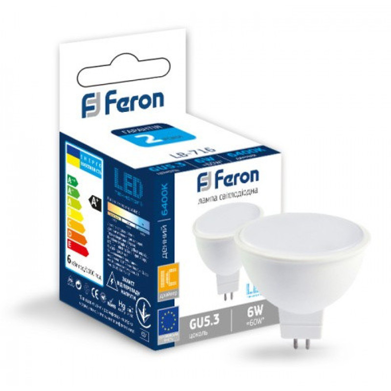 Светодиодная лампа Feron 5041 LB-716 6Вт 6400К MR16 G5.3