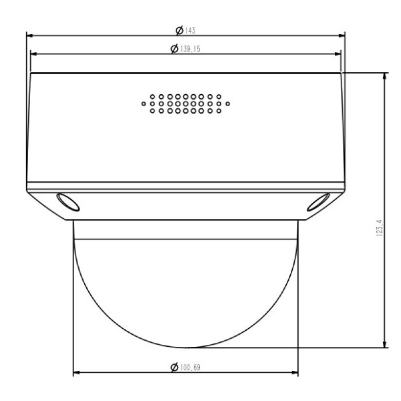 IP-камера Tiandy TC-C35MS Dome 2.7-13.5mm AVF f/1.6 PoE IP66