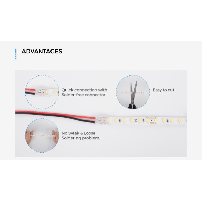 LED лента COLORS 120-2835-24V-IP55 8.8W 810Lm 2700K 5м (DJ120-24V-8mm-IP55-SW)