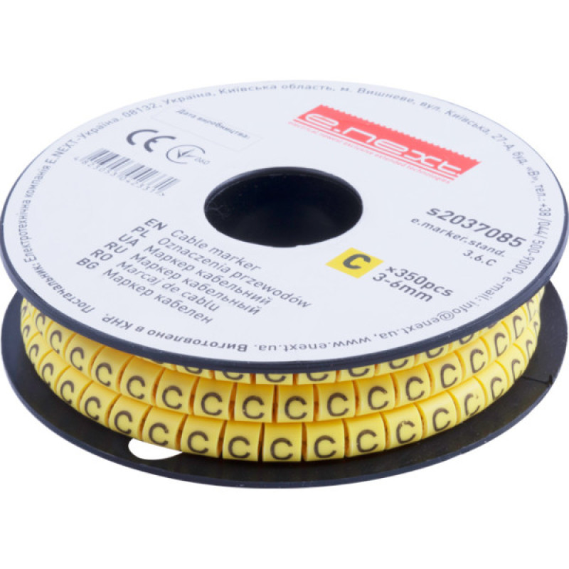 Кабельный маркер E.Next e.marker.stand.3.6.C 3-6 кв.мм C 350шт (s2037085)