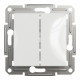 Выключатель двухклавишный Schneider Electric Asfora без рамки белый (EPH0370121)