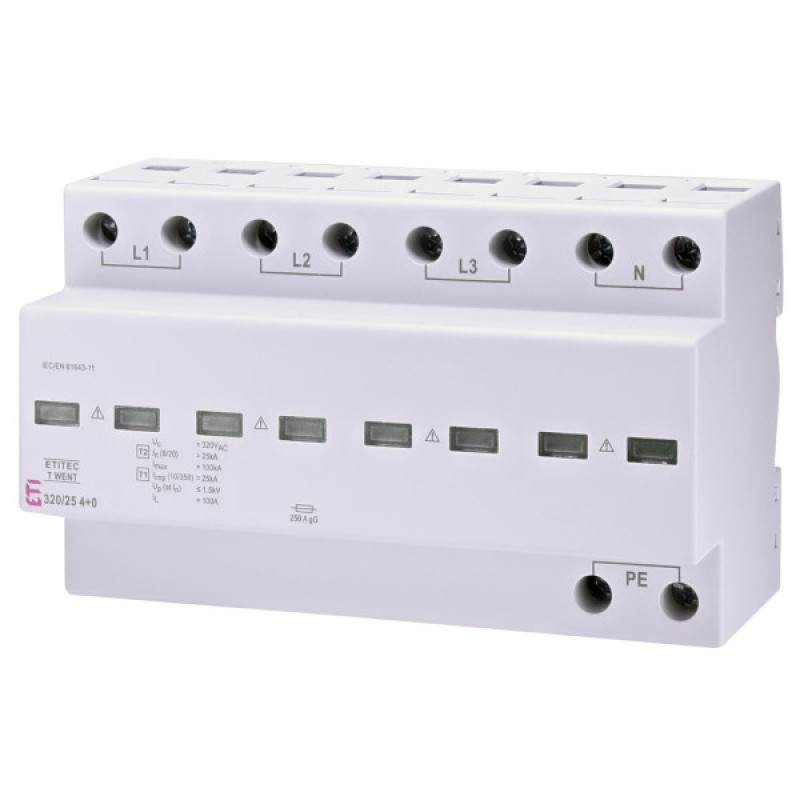 Обмежувач перенапруги Eti ETITEC T WENT 320/25 4+0 8p TNC-S (2440370)