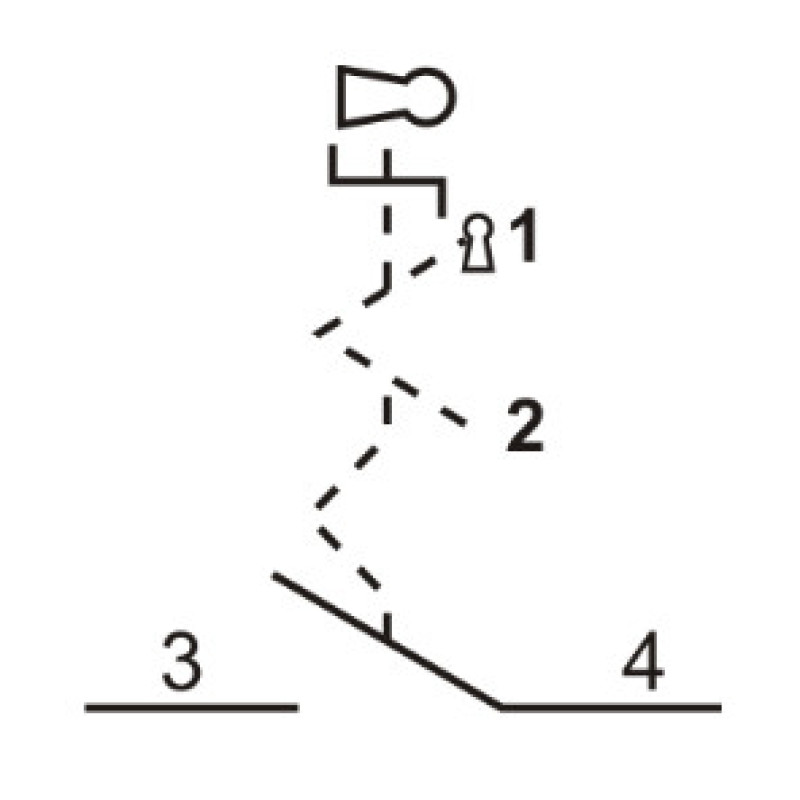 Одномісний пост керування Promfactor FP4-BOX1W7 з перемикачем "0-I та ключем"