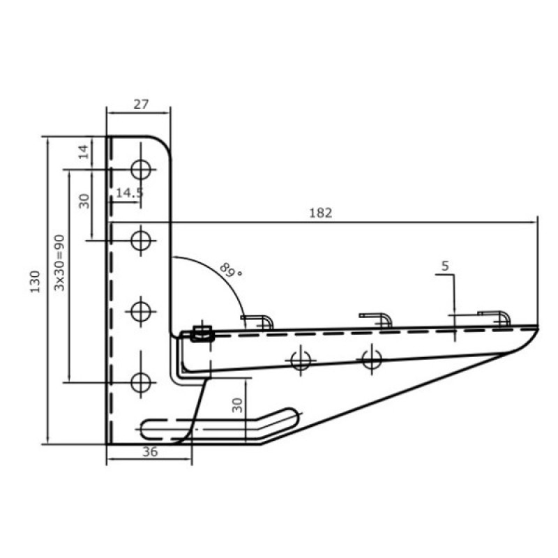 Облегченная консоль ML 150 мм DKC FC34106