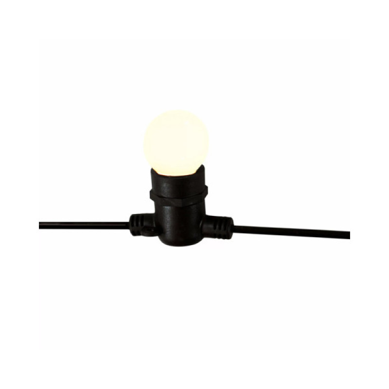 Гирлянда Goldlux 310330 Party M2 E27 10x6W 3000K 50Lm IP44 с белыми лампочками.