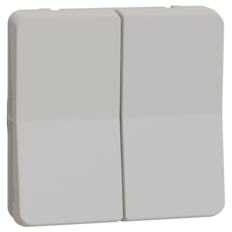 Прохідний 2-клавішний перемикач Schneider Electric MUR39022 (сх.6+6) IP55 (білий)