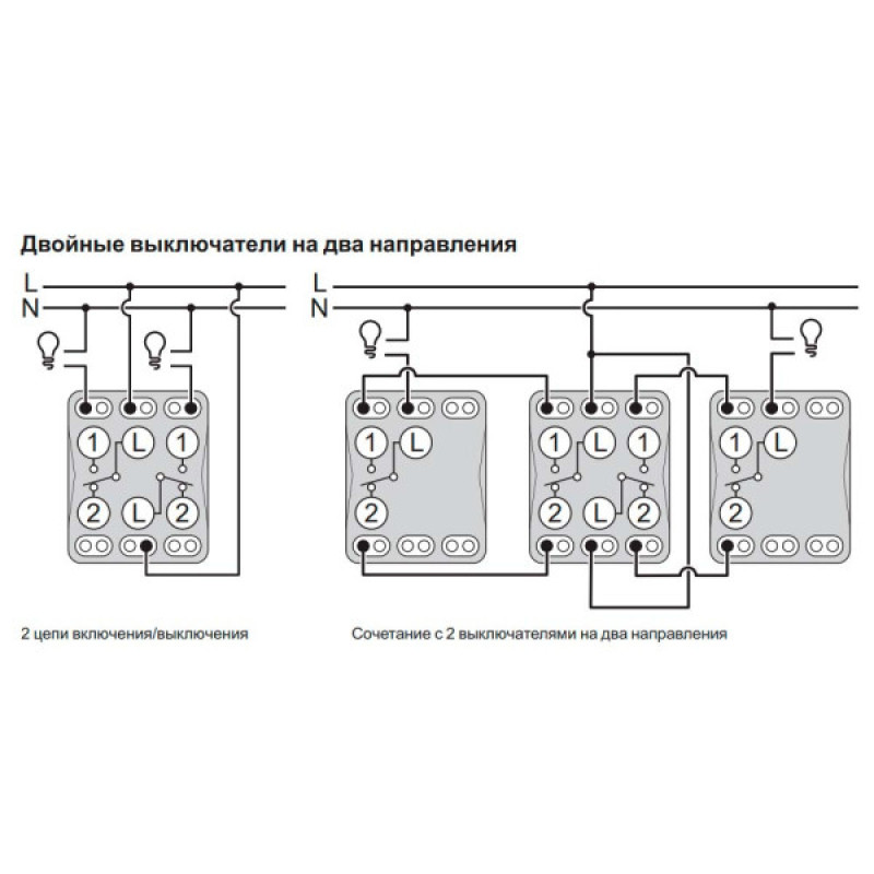 Прохідний 2-клавішний перемикач Schneider Electric MUR39022 (сх.6+6) IP55 (білий)