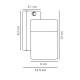 Вуличний світильник Nordlux 21269903 Tin GU10 1x35W IP54 чорний