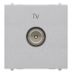 TV розетка ABB Zenit N2250.7 PL 2М (серебро)