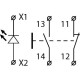 Кнопка Аско-Укрем TB5-AW34M5 с подсветкой красная (A0140010174)