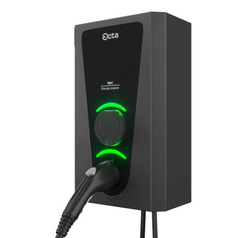 Бытовая зарядная станция Octa Energy W214-S-C2 Wall на 14кВт (розетка 1ф + Type 2 с кабелем 5м)