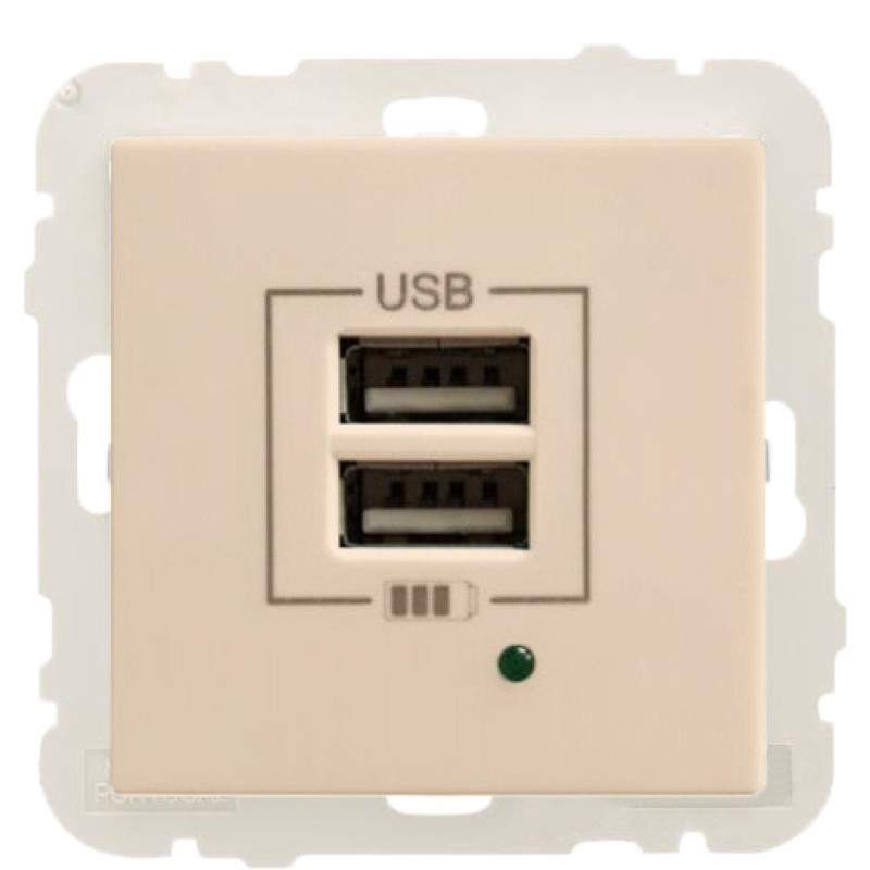Розетка Logus 45439 TPE USB Charger type "A" 2А (перли)