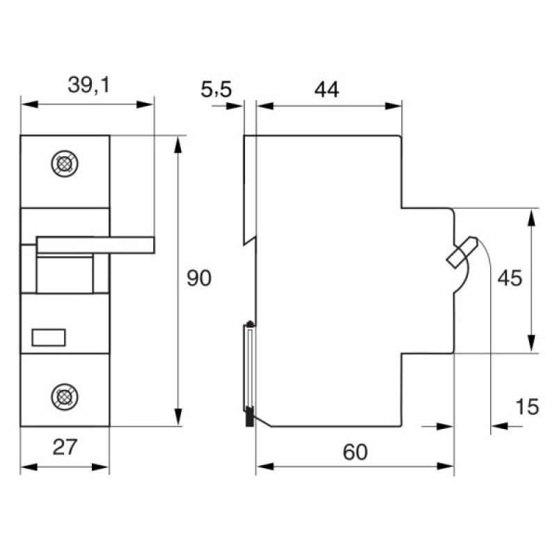 Независимый расцепитель ETI 002159321 DA ETIMAT AC 80/125 110-415V