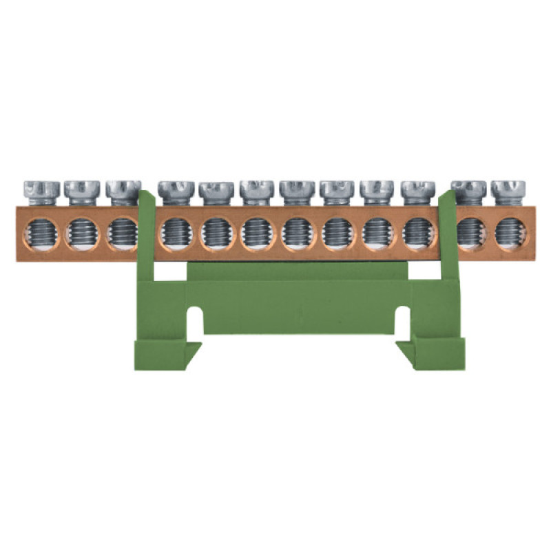 Нулевая шина E.Next e.bs.stand.1.12.green 12 отверстий зеленая (s025008)