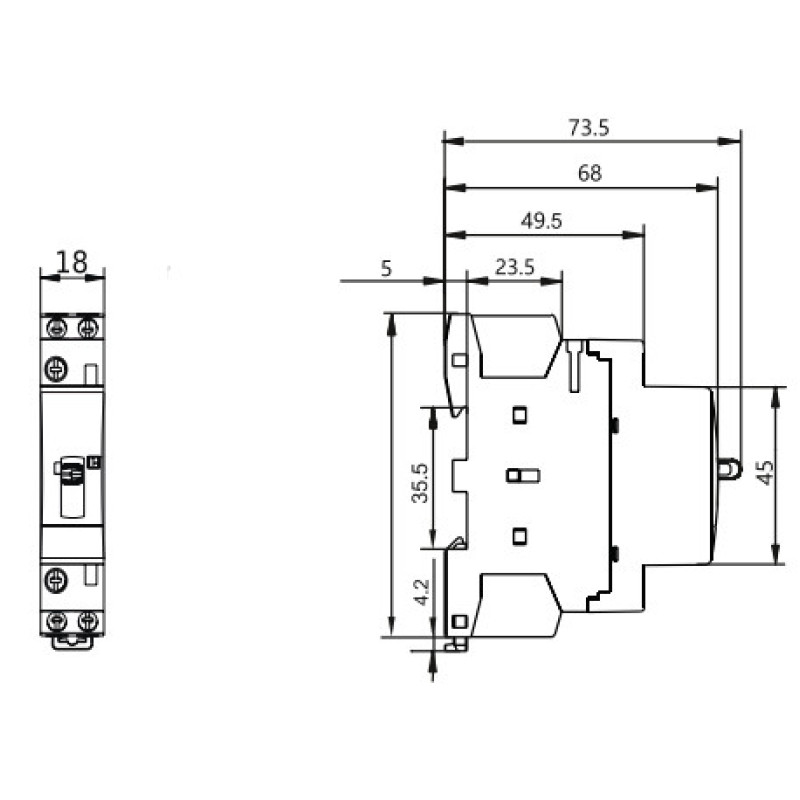 Модульный контактор NOARK Ex9CH20M 20 230В EU 20A AC 2NO (111630)