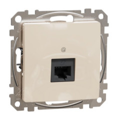 Компьютерная розетка Schneider Electric Sedna Design & Elements RJ45 кат. 5е UTP бежевая SDD112451