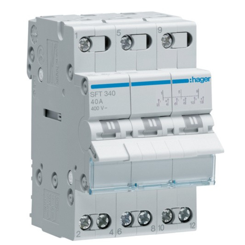 Переключатель Hager SFT340 3P 40А/230В 3м I-0-II