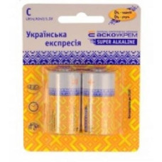 Батарейка щелочная Аско-Укрем C.LR14.BL2 (блистер 2шт)