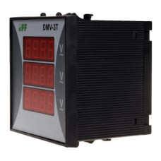 Трехфазный щитовой вольтметр F&F DMV-3T 100-265В AC