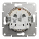 Розетка з заземленням та кришкою Schneider Electric Asfora без рамки кремова (EPH3170123)