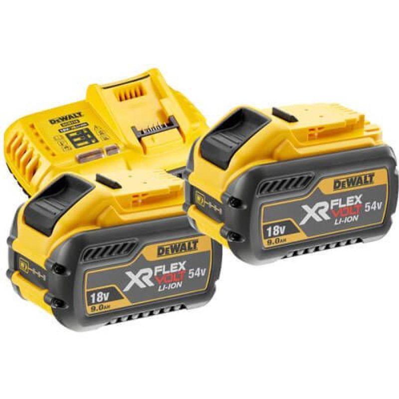 Комплект из зарядного устройства и аккумуляторов DeWALT DCB118X2 8А 18В/54В для инструментов (2шт)