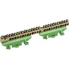 Защитная шина заземления с держателем Hager KM25E 1x25+11x16+13x10мм²