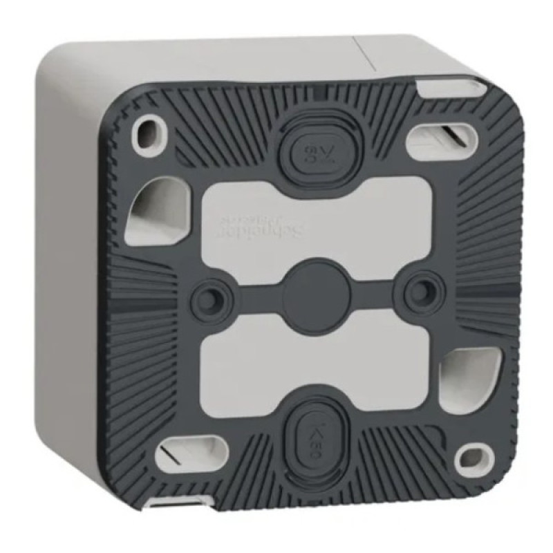 Накладна розетка Schneider Electric MUR39034 із з/к та шторками IP55 (біла)