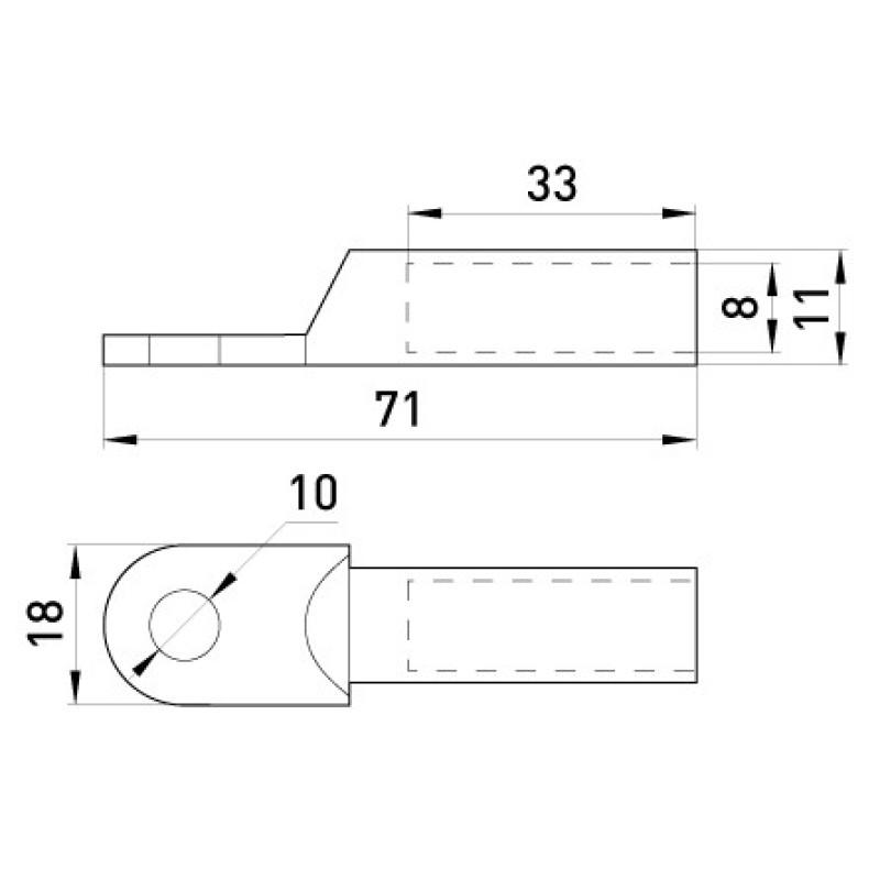 Медный кабельный наконечник E.Next e.end.stand.dt.b35 (s060004)