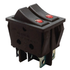 Переключатель TNSy KCD2-2101EN R+R/B с подсветкой красный (TNSy5500816)