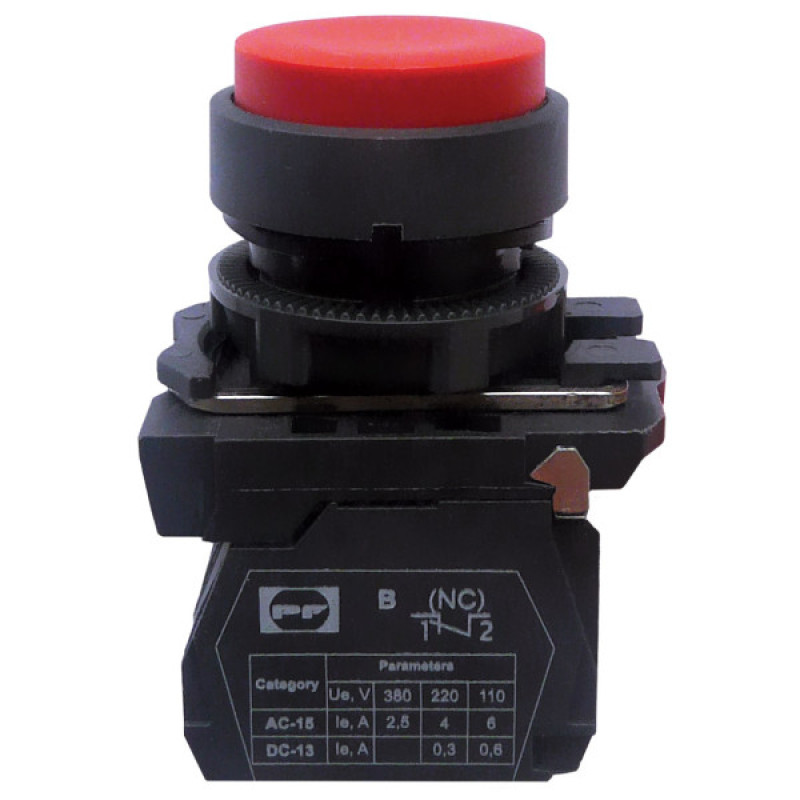 Кнопка Promfactor FP5-AL42 1NC красная (FP5-AL42)