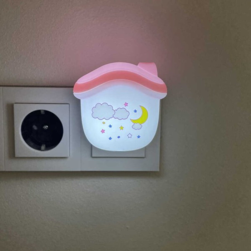 Ночник LED HOMMY 0,6W с сумеречным сенсором розовый Violux ( 310306 )