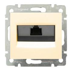 Механизм розетки компьютерной RJ-45 UTP Cat.5e Valena слоновая кость