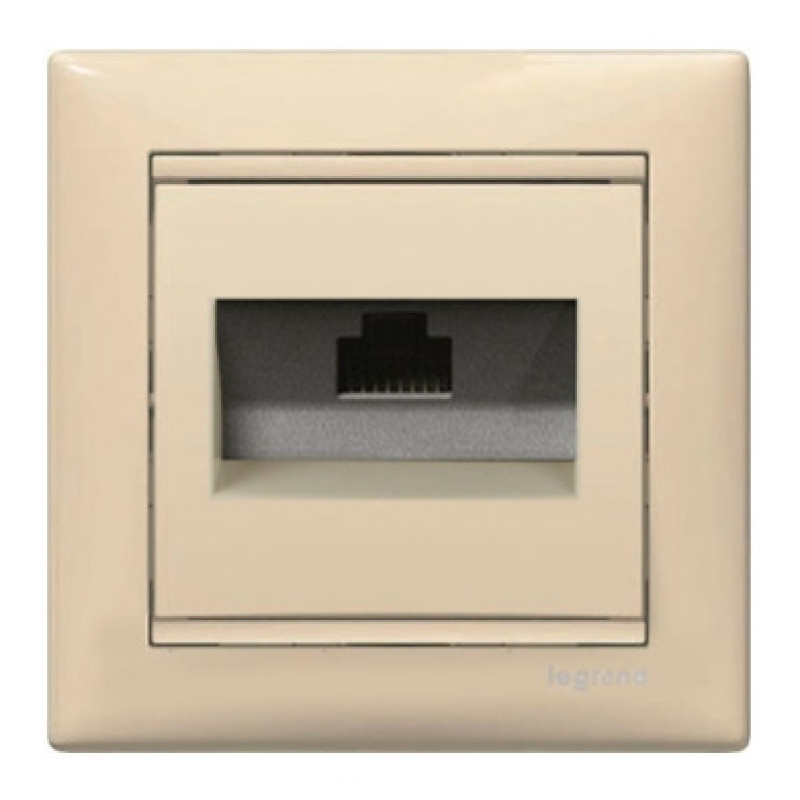 Механизм розетки компьютерной RJ-45 UTP Cat.5e Valena слоновая кость