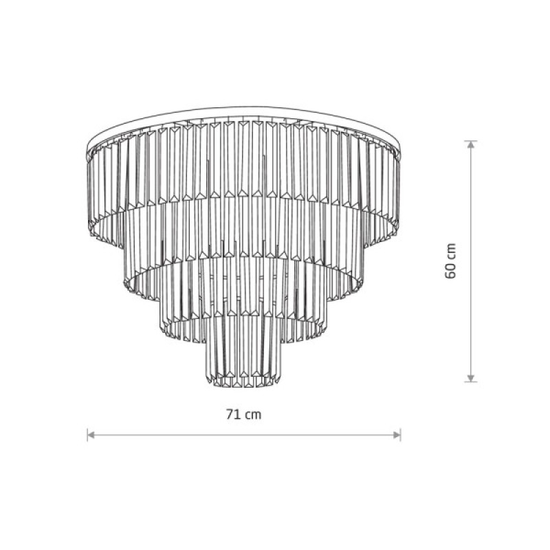 Люстра Nowodvorski 7630 Cristal L Е14 12x25W IP20 черная