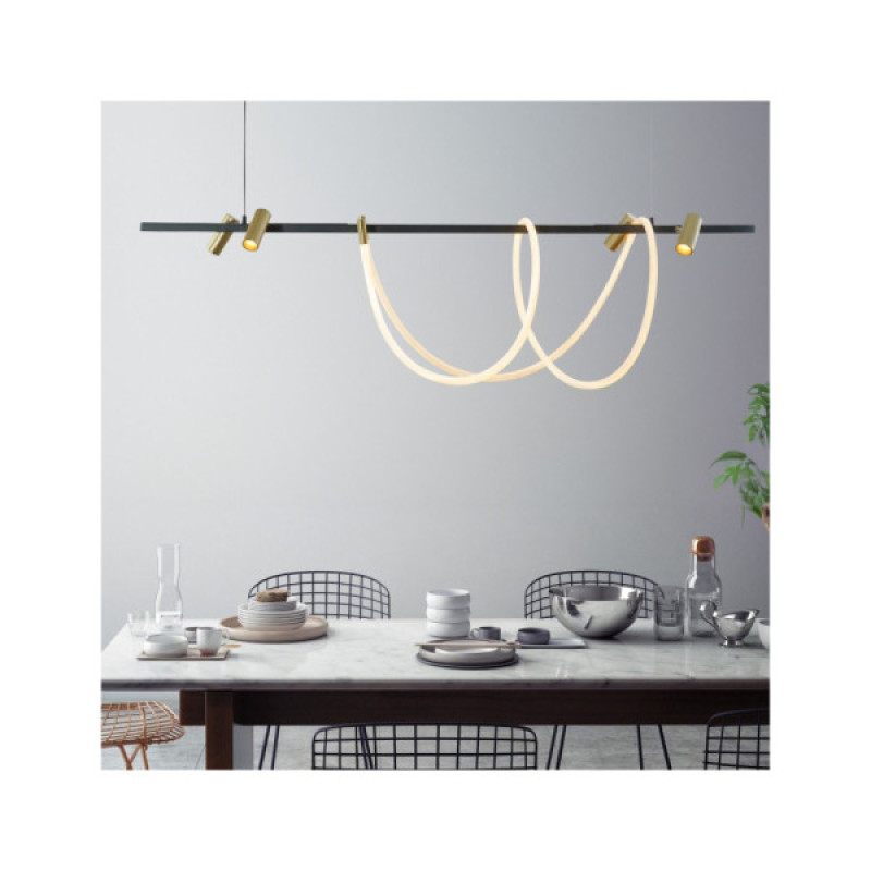 Люстра Zuma Line 2200277L Balbo Led 5x60+7.5W 3000K-6000K 5000Lm IP20