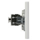 Розетка телефонна + комп'ютерна RJ45 + RJ12 кат.5е. подвійна біла Asfora, EPH4900121