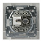 Розетка телефонна + комп'ютерна RJ45 + RJ12 кат.5е. подвійна біла Asfora, EPH4900121